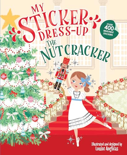 “My Sticker Dress-Up: The Nutcracker” book cover with a ballerina and tree.