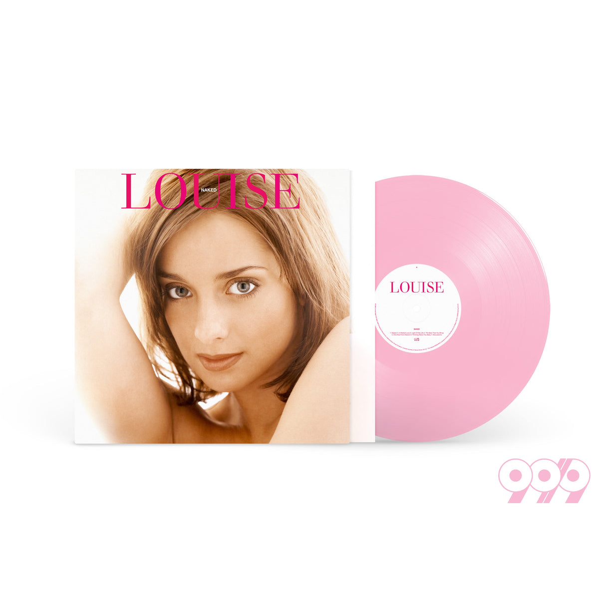 Pink vinyl LP of Louise’s “Naked” album with portrait cover art.