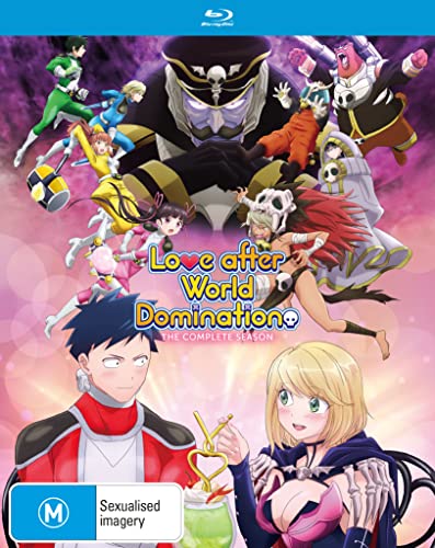 Blu-ray cover for "Love After World Domination" anime with diverse characters.