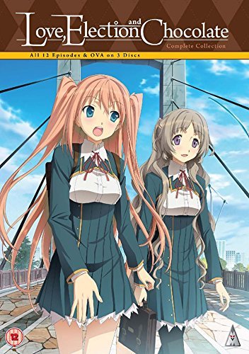 DVD cover for anime “Love, Election & Chocolate” featuring two schoolgirls.