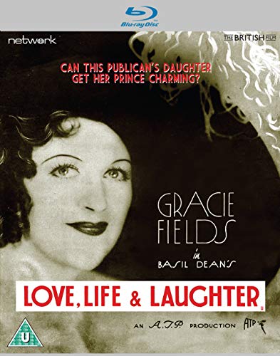 Blu-ray cover for "Love, Life & Laughter" featuring Gracie Fields in a portrait.