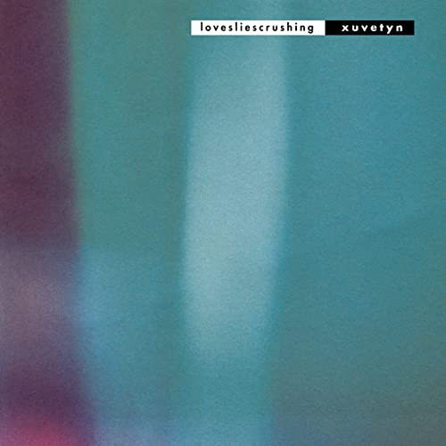 CD cover for Lovesliescrushing’s “Xuvetyn” album, teal and blurred imagery.