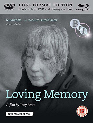 “Loving Memory” Blu-ray cover featuring a close-up of an elderly woman’s face.