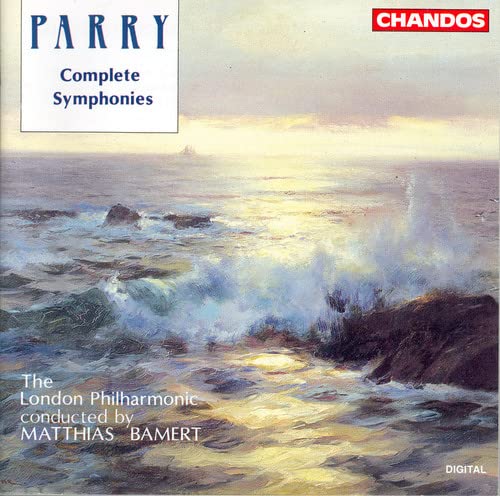 CD cover featuring an oil painting of crashing ocean waves at sunset.