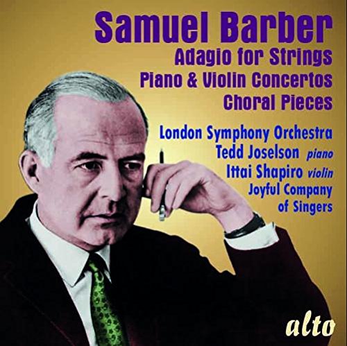 CD cover featuring composer Samuel Barber and musicians’ names.