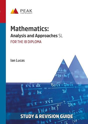 IB Mathematics Analysis and Approaches SL study guide cover with equations.
