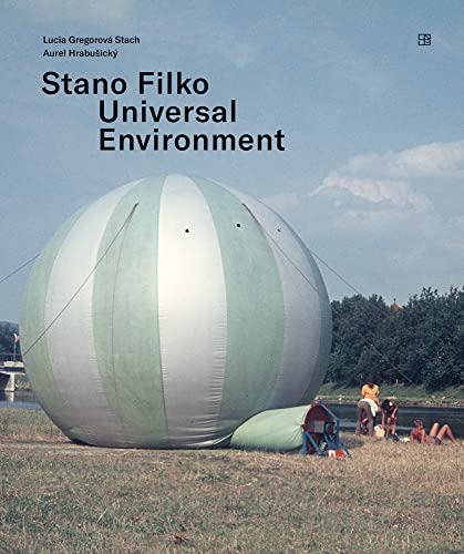 Book cover featuring a large, striped, inflatable sphere in a field.