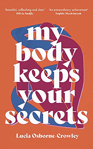 Book cover with abstract shapes and bold red and blue text.