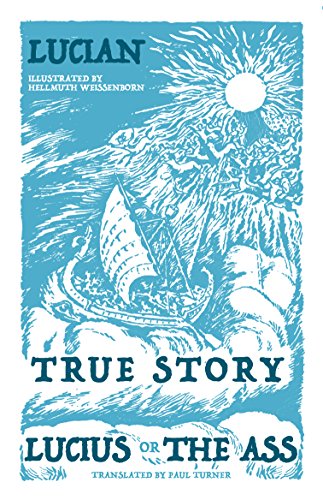 Book cover featuring a blue and white woodcut illustration of a ship under sun.