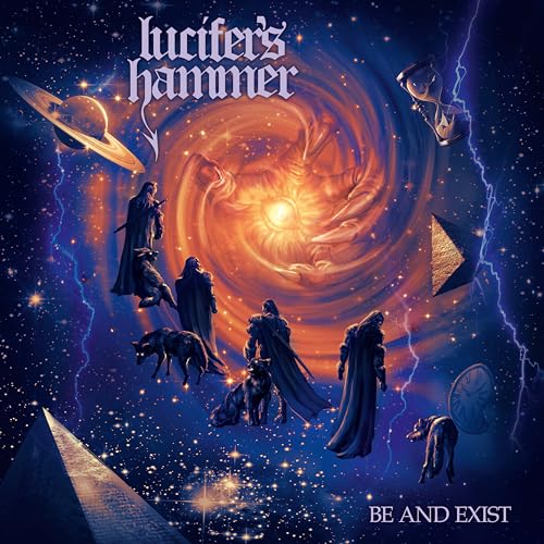 Album cover: swirling cosmic scene with figures and a hammer.
