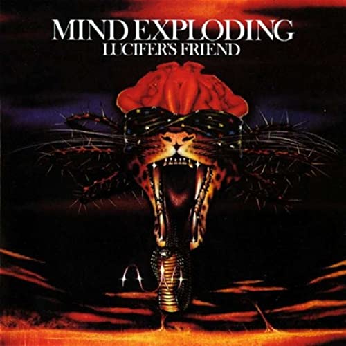 Album cover: a leopard’s head with a brain and sunglasses.