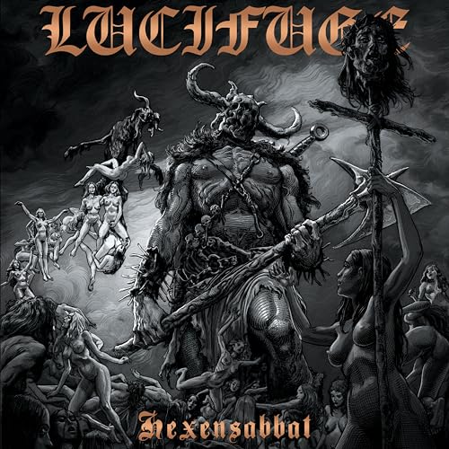 Dark fantasy album cover featuring a demonic figure and surrounding figures.