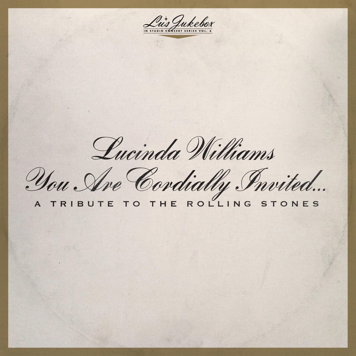 Lucinda Williams album cover, beige background with black text.