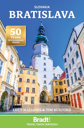 Book cover showing St. Michael's Gate in Bratislava framed by historic yellow buildings.