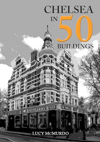 Book cover featuring a grayscale photo of a Chelsea building with gold text.