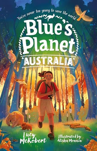 Book cover: girl with animals in an Australian forest scene.