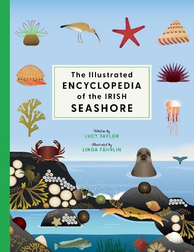 Book cover depicting colorful illustrations of Irish seashore life and animals.
