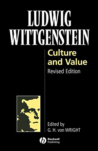 Black book cover with white text: "Ludwig Wittgenstein, Culture and Value.
