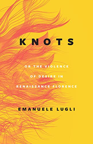Book cover: "Knots," with abstract orange lines and white text.