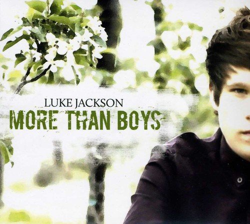 "Album cover featuring a young man in a dark shirt, with tree branches and flowers."