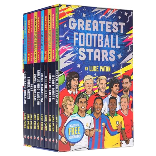 Ten book collection featuring portraits of famous football stars.