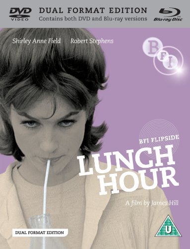 “Lunch Hour” Blu-ray cover featuring Shirley Anne Field in a portrait.
