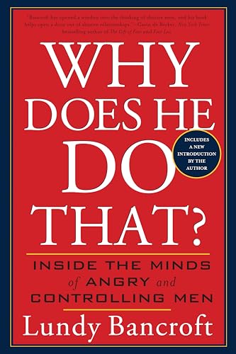 Book cover with red background and white text titled Why Does He Do That.