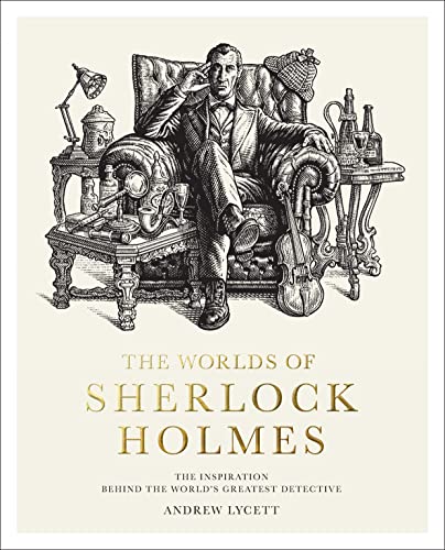 Sherlock Holmes book cover with detailed illustration of a seated detective.