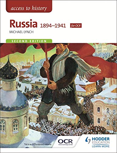 Textbook cover featuring a painting of a man carrying a red flag over Russia.