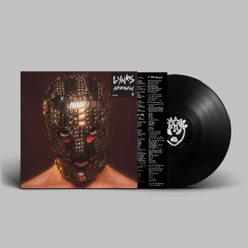Lynks “Abomination” vinyl record with a metallic masked figure on the cover.