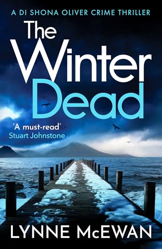 Book cover showing a snow-dusted wooden pier extending into a dark, moody sea.