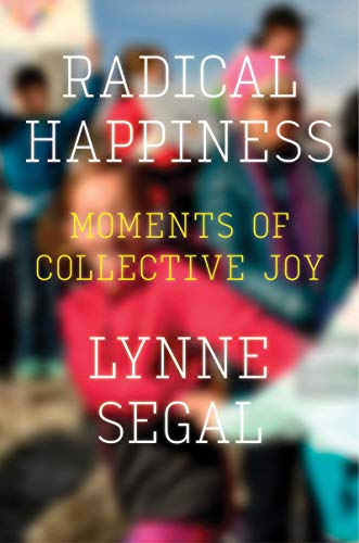 Book cover with blurred figures and bold white text: “Radical Happiness.”