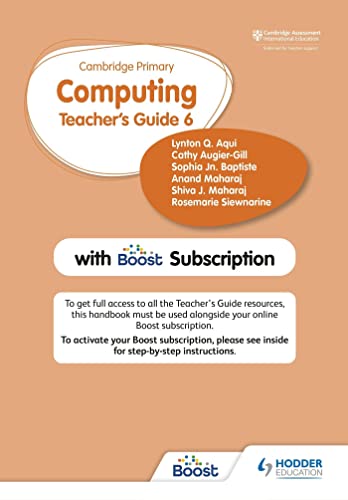 Cover of Cambridge Primary Computing Teacher's Guide Stage 6 with Boost subscription.