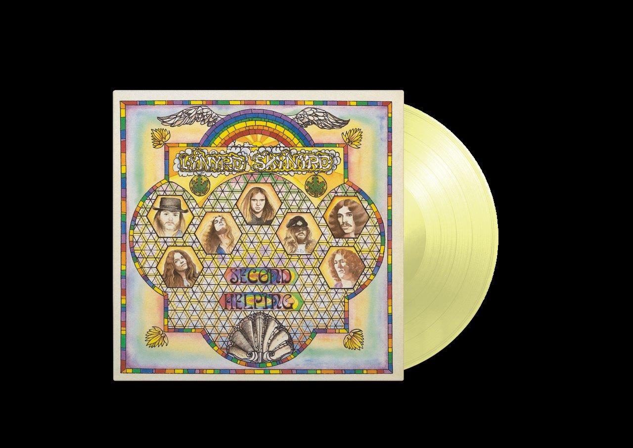 Lynyrd Skynyrd “Second Helping” yellow vinyl record album cover.