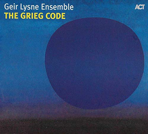CD cover for “The Grieg Code” by Geir Lysne Ensemble, dark blue design.