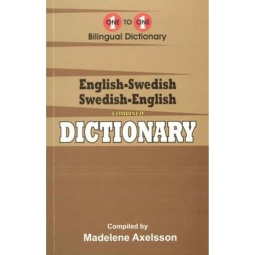 Brown English-Swedish dictionary cover with "One to One" logo and author name.