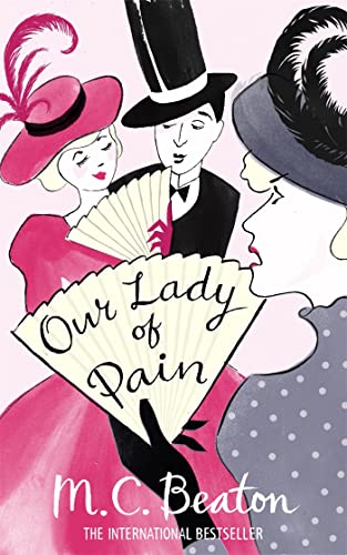 Book cover: three figures in vintage attire, a fan with title text.