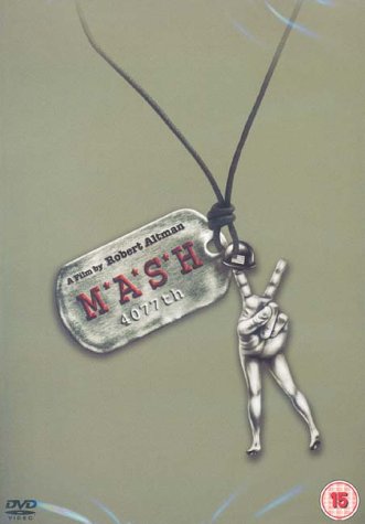“M*A*S*H” DVD cover featuring a dog tag and illustrated figures.
