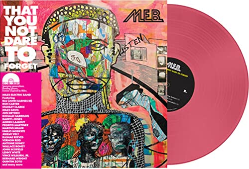 Colorful vinyl record cover featuring a painted portrait and pink disc.