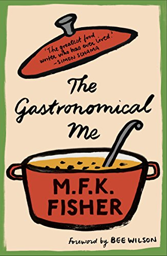 Book cover for The Gastronomical Me by M.F.K. Fisher with a red pot illustration.