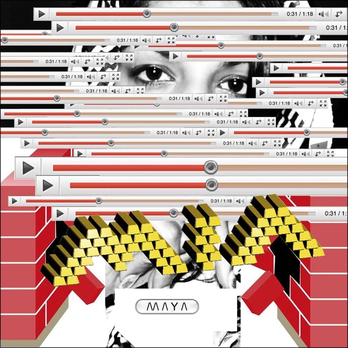 CD cover with a close-up of an eye and abstract geometric shapes.