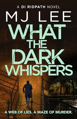 Book cover showing a man walking up brick stairs at night under large text.