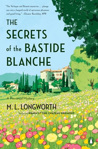Book cover illustration of a stone building behind a field of colorful wildflowers.