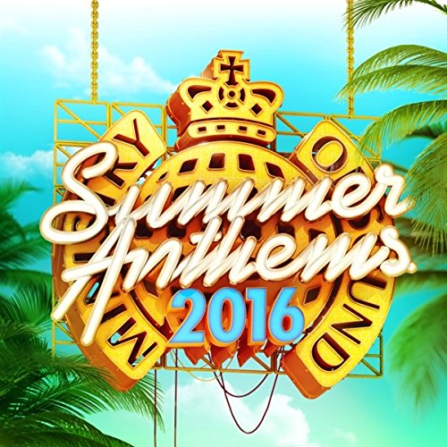 CD cover for “M.O.S Summer Anthems 2016” with golden text and palm trees.
