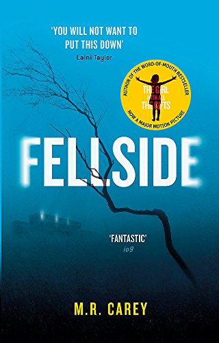 Book cover for "Fellside" with a dark, misty landscape and bare tree branches.