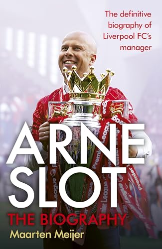 Book cover featuring Arne Slot holding a trophy with a crown.