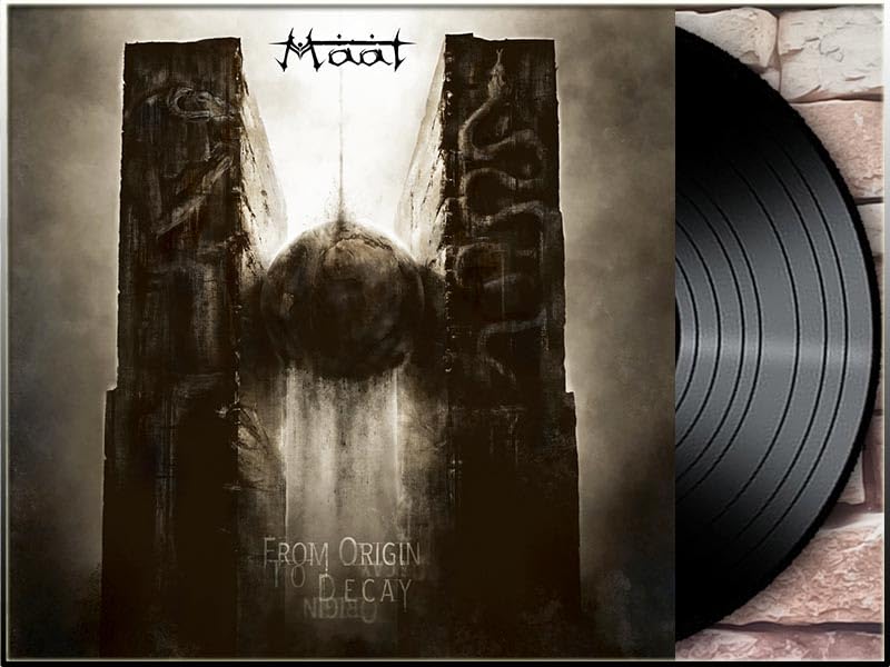 Dark album cover with a central, distorted figure and a vinyl record.