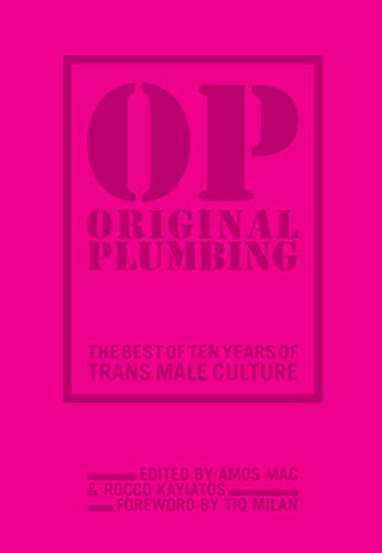 Bright pink book cover with bold white "OP" and title text.
