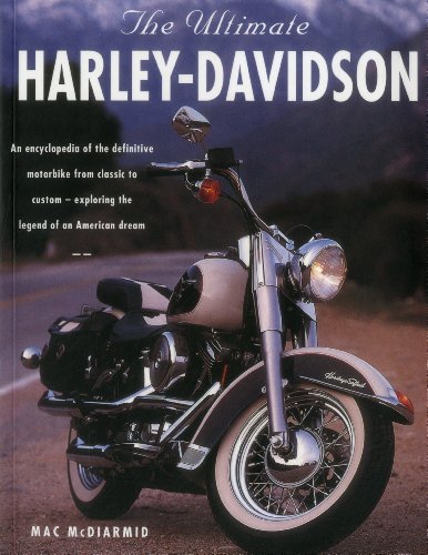 Book cover featuring a chrome Harley-Davidson motorcycle, titled “The Ultimate Harley-Davidson.”