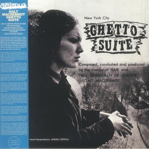 Vinyl record cover: woman in profile with "Ghetto Suite" title art.